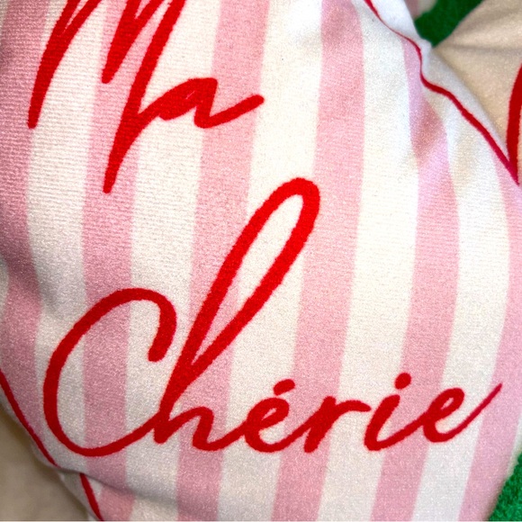 2 piece set Heart ❤️ PINK RED Cherries Accent Pillows -- NWTS Ma Cherie - Picture 9 of 9